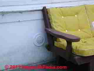 pllumbing vent right next to furniture (C) InspectApedia.com DJF