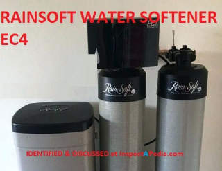RainSoft water softener, EC4 Technology, identification photo at InspectApedia.com