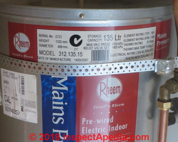 2009 Modelrheem 19 Gallon Commercial Electric Water Heater Wiring Diagram from inspectapedia.com
