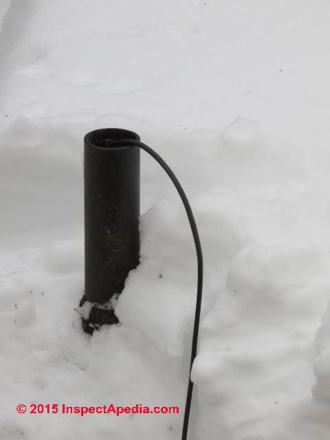 Sewer Skewer is a Sewer Vent Defroster and Prevents  Sewer Vent  Freeze-up.- Fits Any Size Pipe Just drop it in and Keeps Sewer Vents Clear all winter long. - No Measuring It begins to work