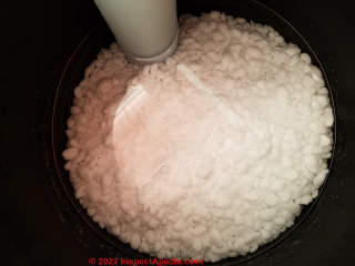 Water softener salt in salt crystal form (C) Daniel Friedman at InspectApedia.com