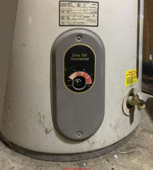 Sears Hoffman Estates electric water heater thermostatic temperature control (C) InspectApedia.com Jenn