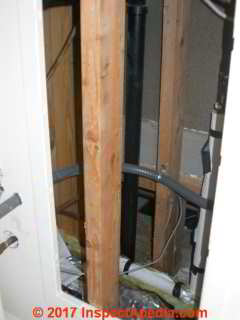 Steam generator cable conduit in an interior wood framed wall (C) Daniel Friedman
