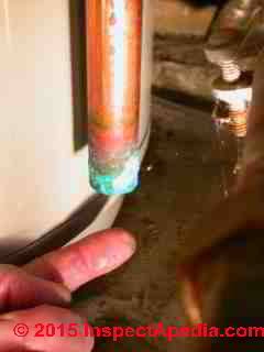 Pressure relief valve leak test at discharge tube (C) Daniel Friedman