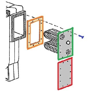 Tankless coil installation schematic, adapted from Crown BDS-Series boiler installation instructions - InspectAPedia Crown Boiler Co. 