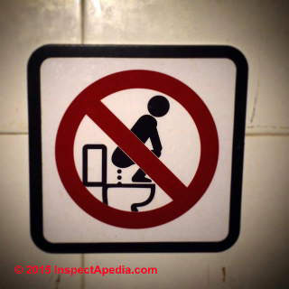 No-Squatting toilet sign (C) Daniel Friedman Isabel Sanchez