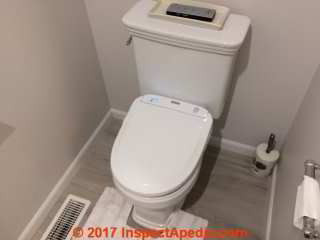 Toto Washlet add-on toilet seat (C) InspectApedia.com PHG