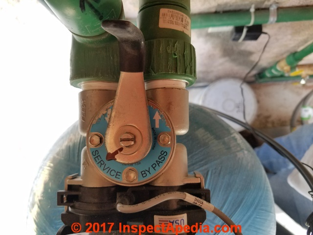 how to remove water softener bypass valve