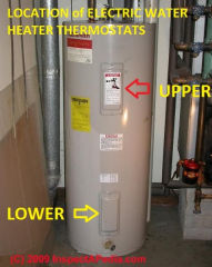 Electric water heater thermostat and electrode access panels (C) Daniel Friedman