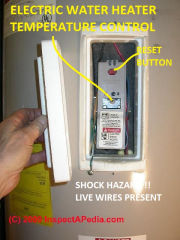 Electric water heater element insulation (C) Daniel Friedman