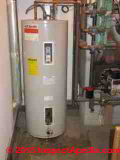 Water heater leak diagnosis repair (C) Daniel Friedman