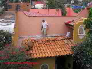 Roof tile installation (C) Daniel Friedman