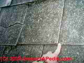 Cement asbestos roof shingles