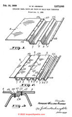 Ashman patent 2873008 for forming asbestos cement roofing and siding panels - cited & discussed at InspectApedia.com