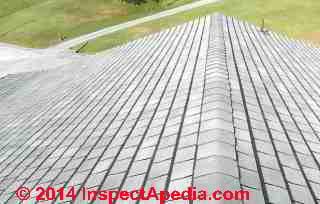 Asphalt shingle tab exposure amount (C) InspectAPedia Pam L