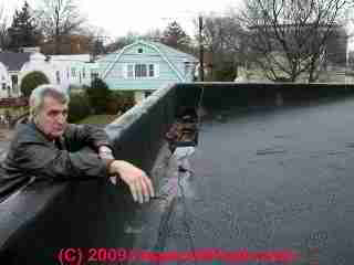 Photograph of  really worn out asphalt roof shingles