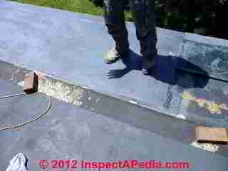 EPDM rubber roof installation and repair details (C) Daniel Friedman Eric galow