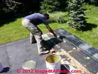 EPDM rubber roof installation and repair details (C) Daniel Friedman Eric galow