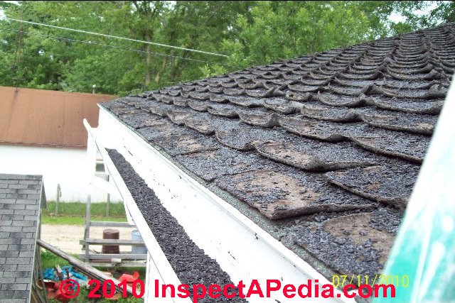 Shingle Curling Asphalt Roof Shingle Defects May Include Curled Shingles Which Are A Sign Of Wear Roof Age And Roof Fragility