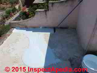 Flat roof leak diagnosis & repair © Daniel Friedman at InspectApedia.com