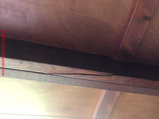 Roof Rafter Crack (C) Inspectapedia Huxley