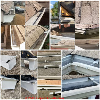How to add drip edge to an existing shingle roof (C) InspectApedia.com Anon