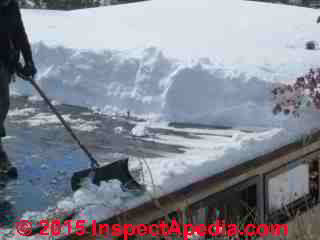 Raking snow off of a flat roof (C) Daniel Friedman