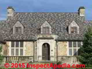 Slate roof in good condition, Vassar College Campus, Poughkeepsie NY (C) Daniel Friedman