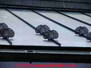 Snow guards on a metal roof (C) Daniel Friedman