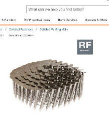 Stainless steel  ring shanked roofing nails at InspectApedia.com