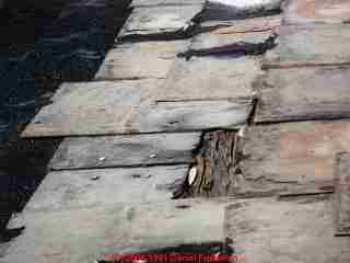 Slate roof that is totally worn out