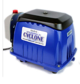 Septic Solutions Inc Cyclone aerobic septic pump SS-80-AL discussed at Inspectapedia.com