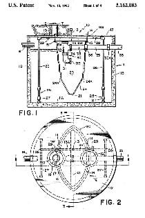 Aerobic septic conversion device, Forbes  patent 1992