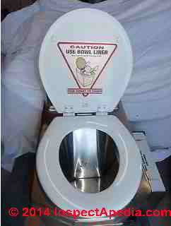 Incinolet WB marine use incinerating toilet (C) InspectApedia
