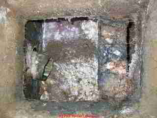 Inside of concrete septic tank
