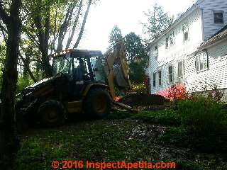 Backhoe in operation  doing excavation (C) Daniel Friedman