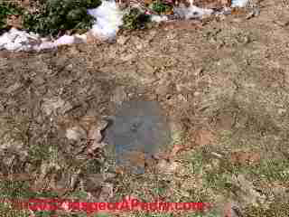 Septic tank marker © D Friedman at InspectApedia.com 