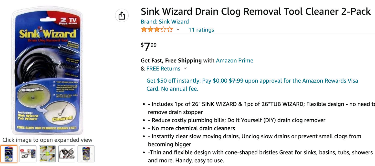 Eliminate Clogged Drains Instantly - 1pc Hair Drain Clog Remover