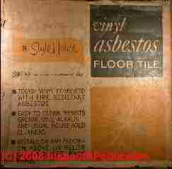 Vinyl asbestos floor tile identification Photos KenFlex Kentile