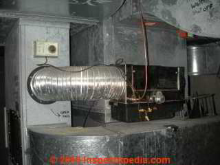 Copper tubing supplies water to a central humidifier that leaked into the supply plenum and ductwork (C) Daniel Friedman