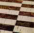 Kentile Breccia floor tile pattern at InspectApedia.com
