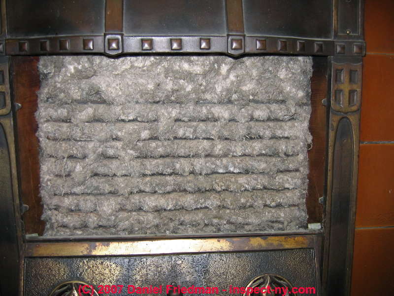 Asbestos in Gas Fire Logs & Coals, Floor Insulation, Radiant Heat Panels