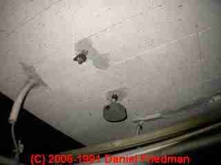 Photograph of  asbestos slab ceiling insulation, tremolite asbestos