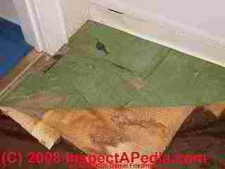 Asbestos containing vinyl asbestos floor tiles