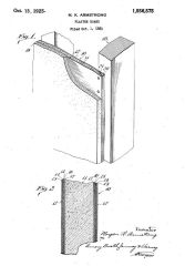 Armstrong's Beaver Board patent filed in 1921 at InspectApedia.com