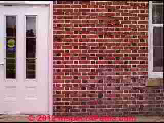 Flemish bond brick wall, Vassar College © Daniel Friedman at InspectApedia.com