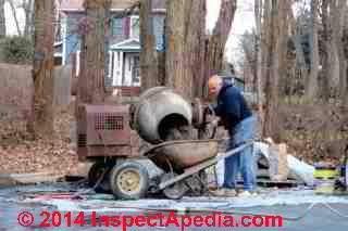 Concrete placement by hand, Poughkeepsie NY © Daniel Friedman