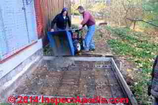 Concrete placement by hand, Poughkeepsie NY © Daniel Friedman