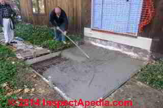 Concrete placement by hand, Poughkeepsie NY © Daniel Friedman