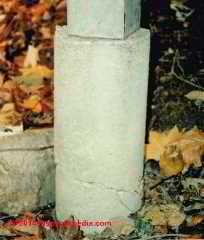Cracked or pour joint in concrete pier (C) Daniel Friedman